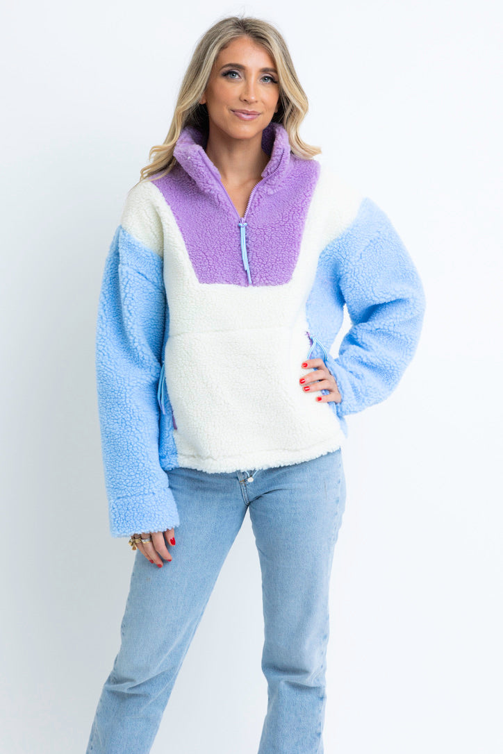 Colorblock best sale fleece pullover