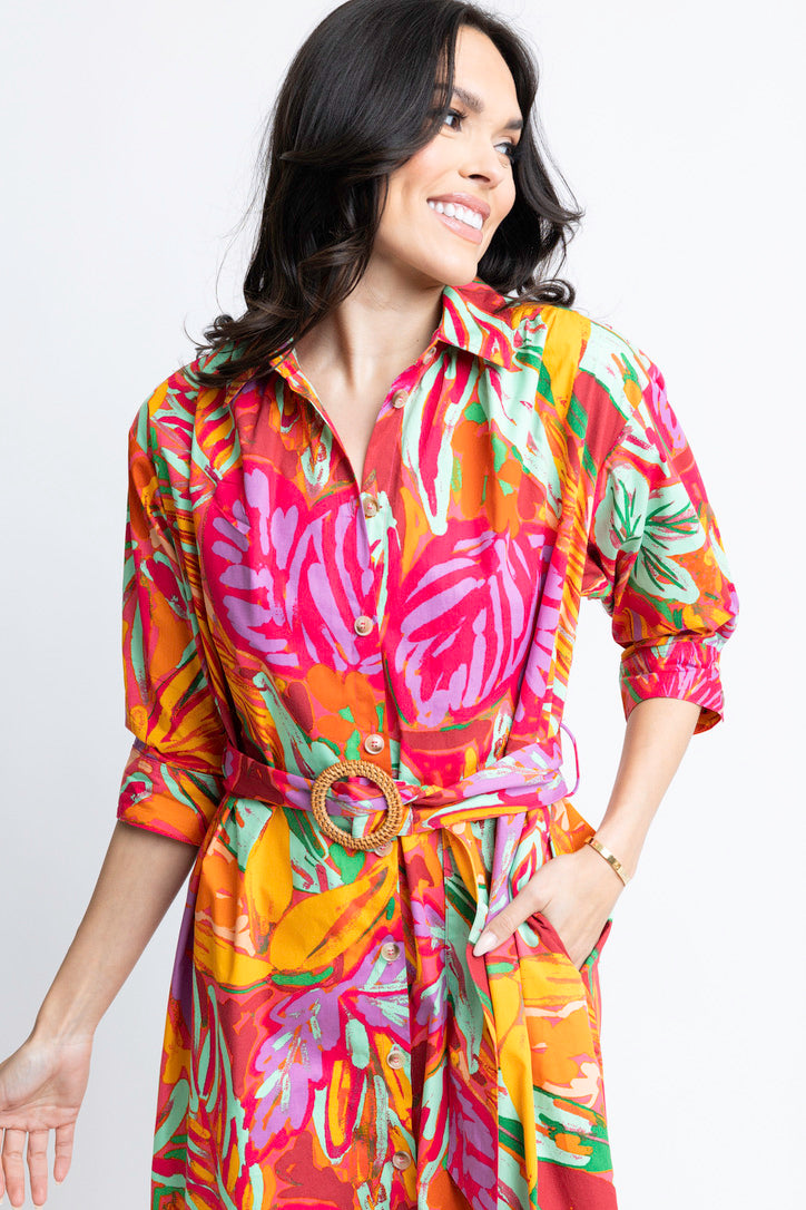 Colorful shirt dress hotsell