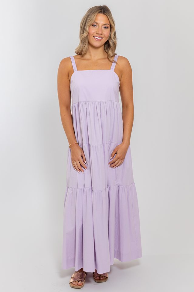 Tiered 2024 poplin dress