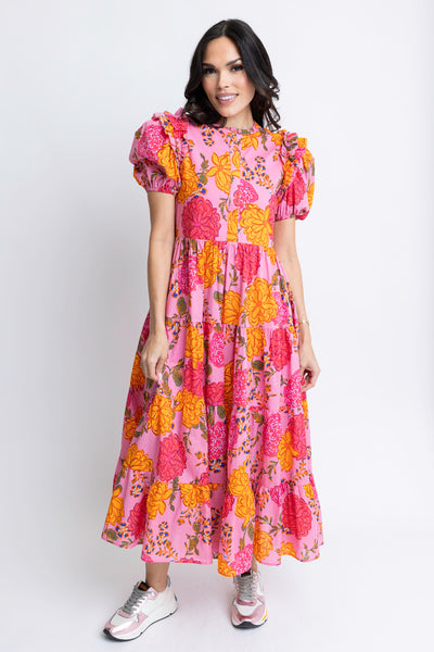 Floral Puff Sleeve Maxi Dress – Shop Karlie